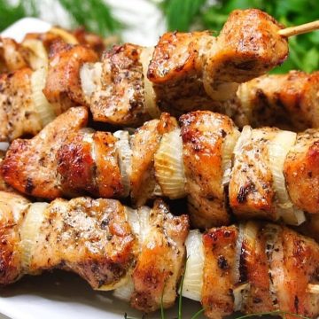 Куриный шашлык, запеченный в духовке